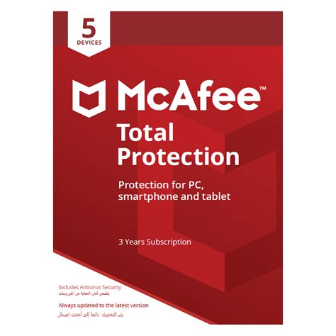 mcafee total protection uae|McAfee Total Protection for 5 Devices with 1 Year Subscription.